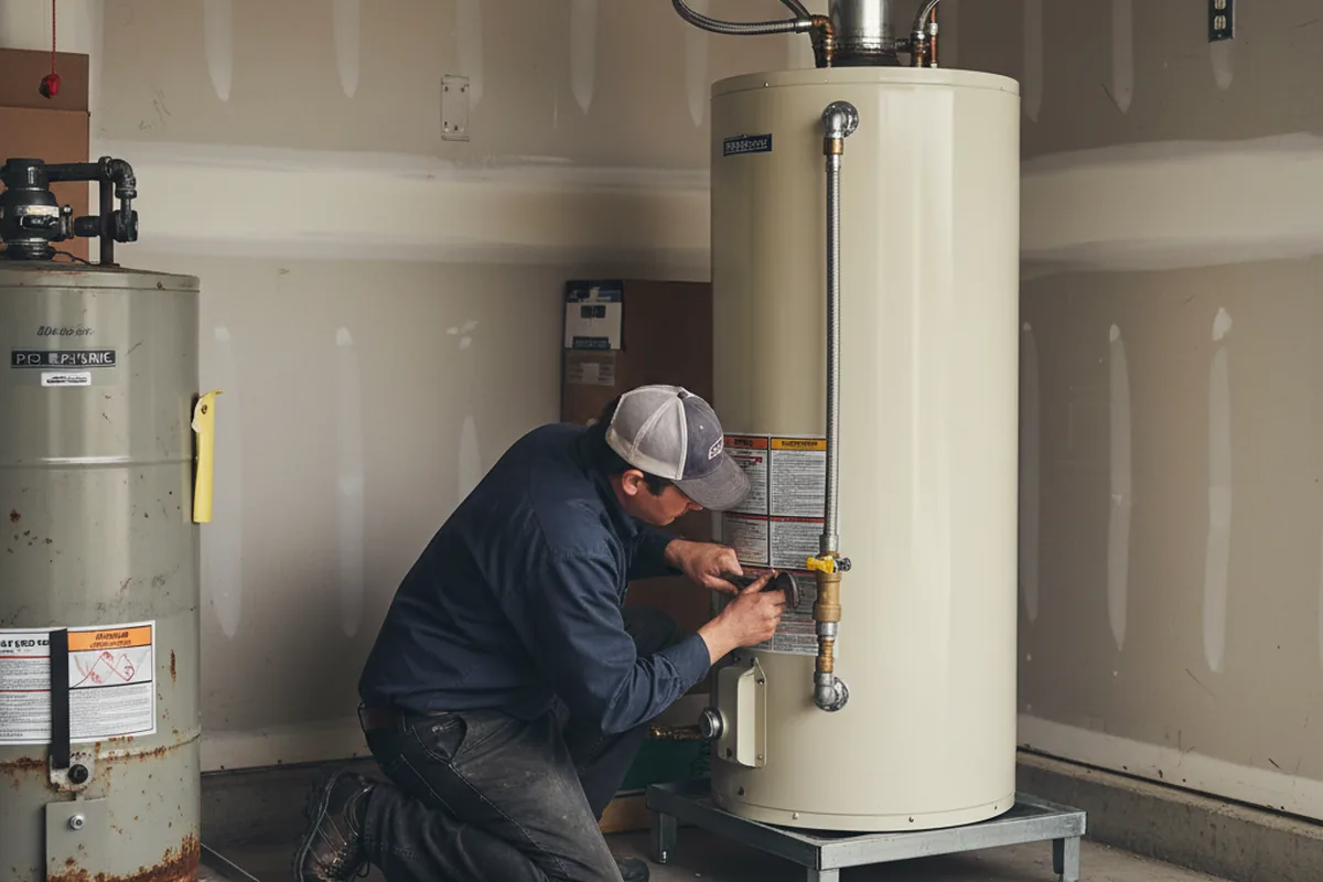 Water heater and shutoff valve replacement in Statham